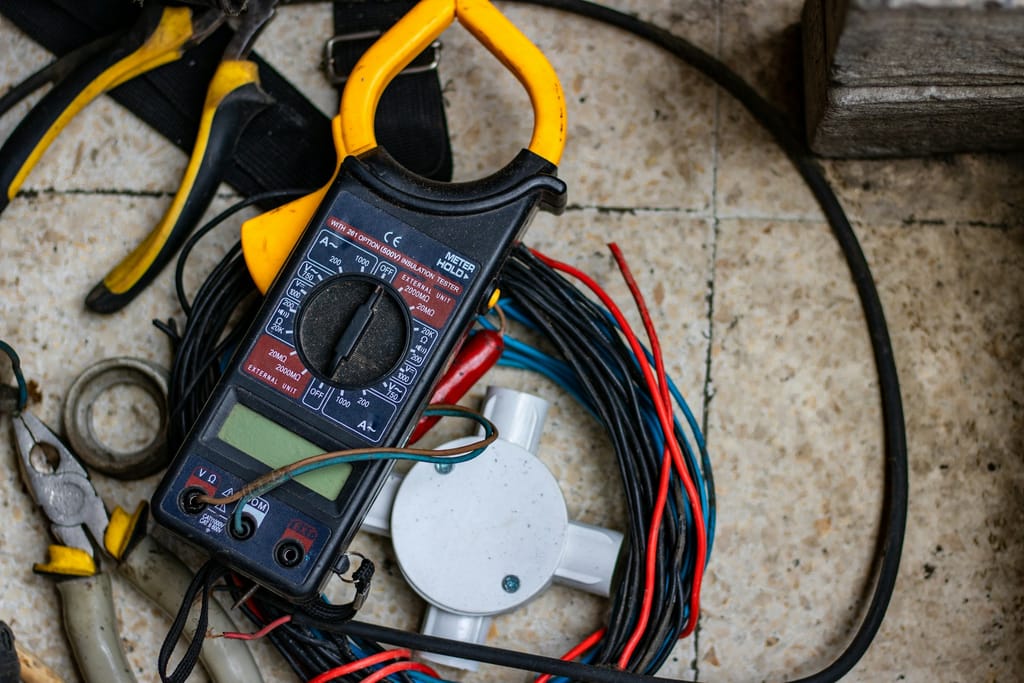 Organised electrical wiring and cabling during an installation project