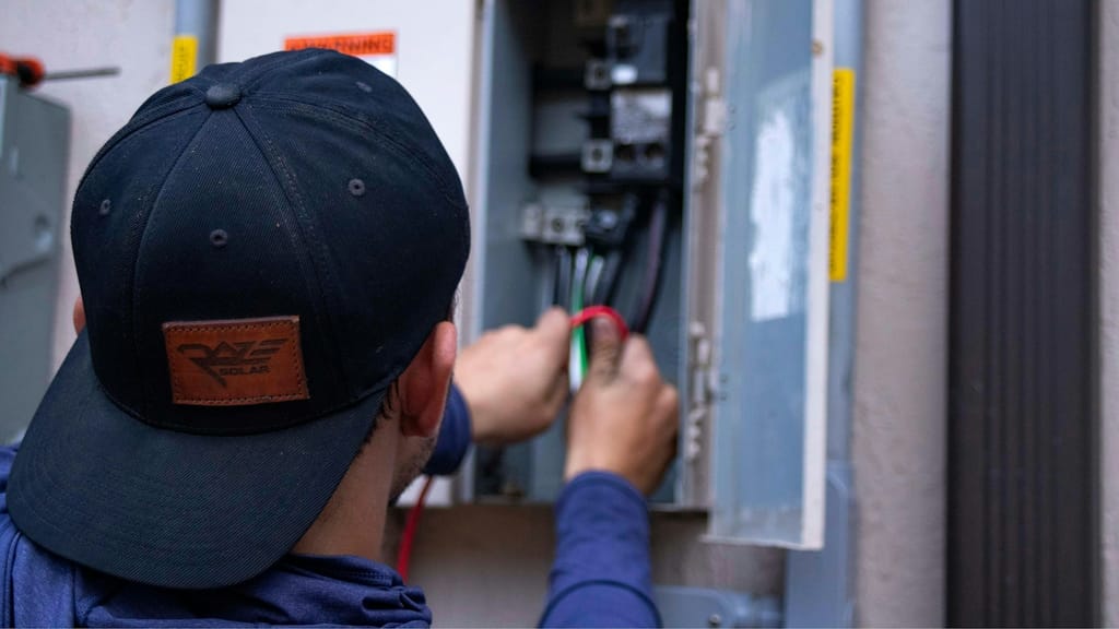 Property interior being reviewed for an electrical upgrade enquiry