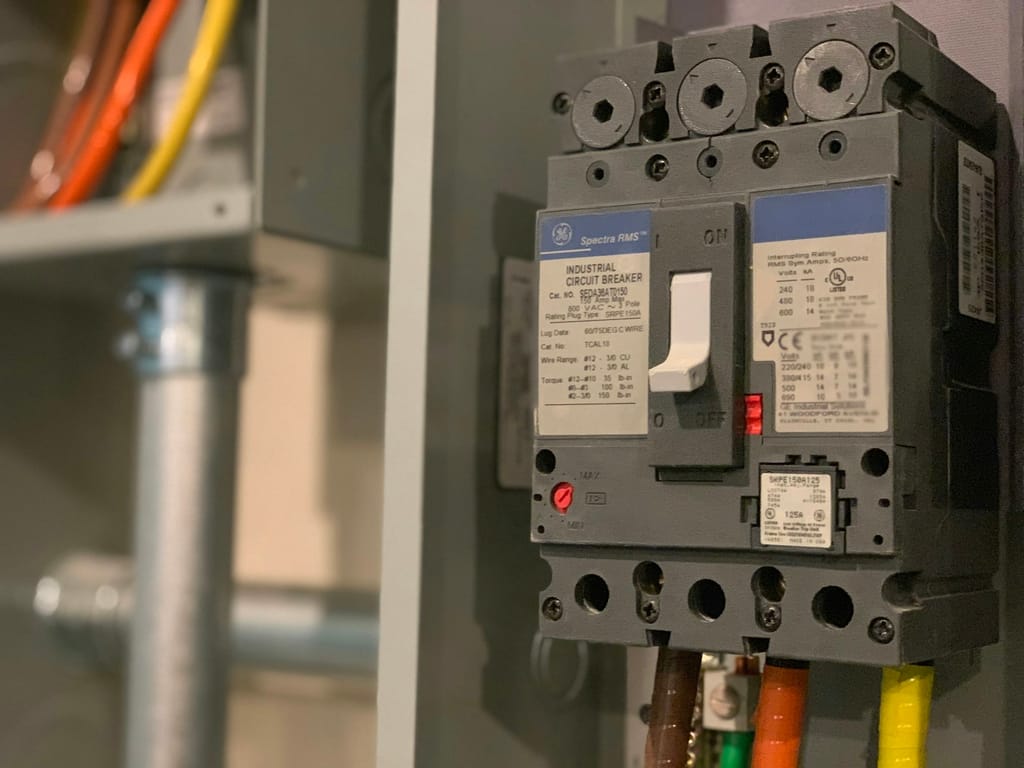 Rental property interior prepared for an electrical upgrade
