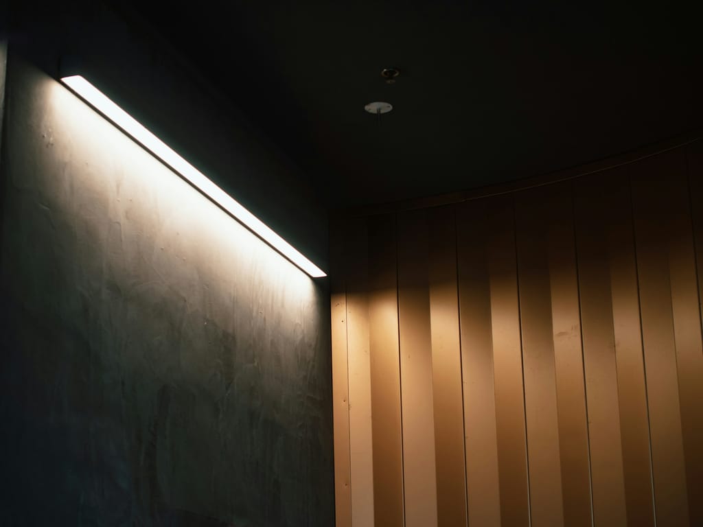LED lighting fittings installed as part of an energy-efficient upgrade